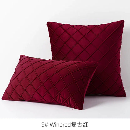 DecorBites™ Embroidered Lattice Cushion Cover Pleat - 45X45CM