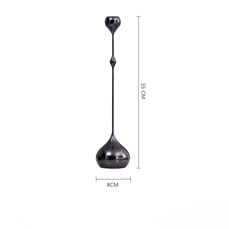 DecorBites™ Gold Geometric Water Drop Candlestick Holder Desktop Storage Wedding Centerpieces