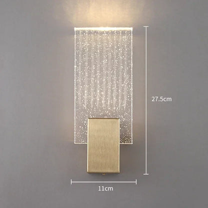 DecorBites™ Gold Crystal LED Wall Lights for Bedroom Decoration