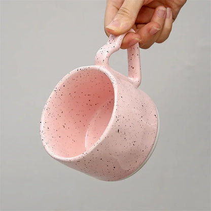 DecorBites™ Love Handle Ceramic Cup | Breakfast Tea Coffee Mug | Office Valentine's Day Gift