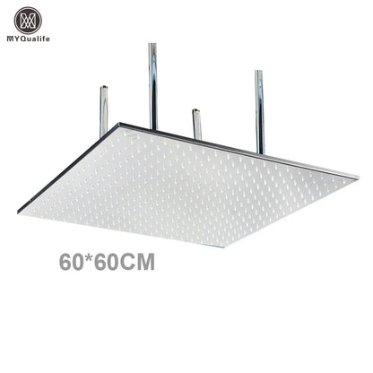 DecorBites™ 16"x32" LED Rainfall Shower Head - Color Changing Luxury Square Design