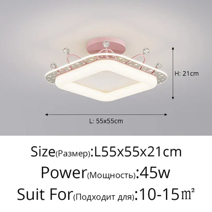 DecorBites™ Kids' Room Ceiling Light in Gold Pink Blue for Bedroom and Living Room