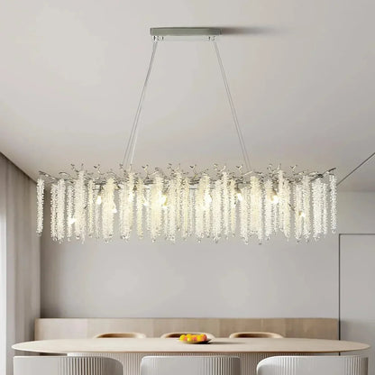 DecorBites™ Gold Crystal Branch Chandelier | Modern Luxury Round Ceiling Light