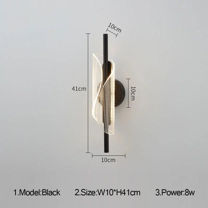™ Gold Black LED Wall Sconce Light for Bedroom Living room Aisle Corridor