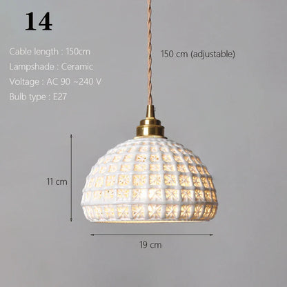 ™ Japanese Ceramic Pendant Light Scandinavian Style Luxury Lamp