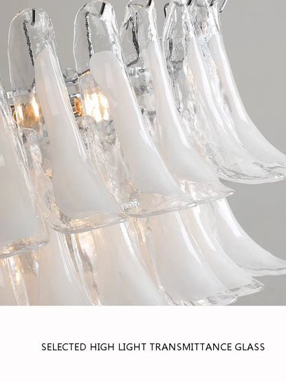 DecorBites™ French White Glass Pendant Lights: Luxury LED Hanging Lamps for Living & Dining Rooms