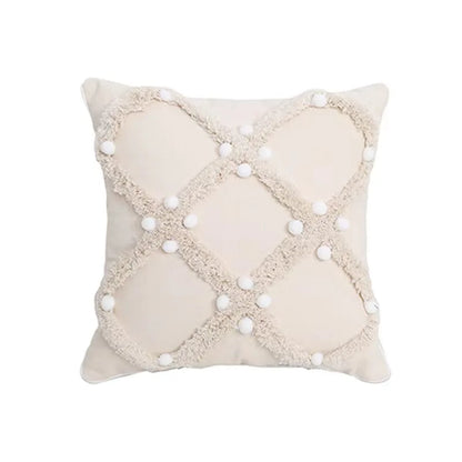 DecorBites™ Boho Geometric Tufted Tassel Cushion Cover 30x50/45x45cm