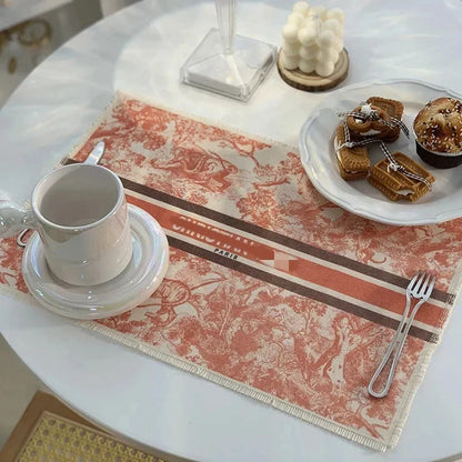 DecorBites™ Cotton Linen Place Mat Set - Tableware Cushion for Kitchen Dining