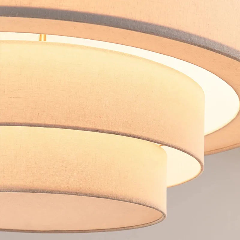 DecorBites™ Camden Japanese Style Pendant Lamp Minimalist Fabric Shade Kitchen Living Room Lighting