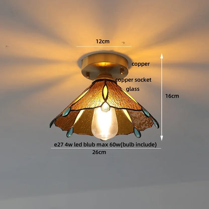 DecorBites™ Glass LED Ceiling Lamp Iron Base Nordic Modern Simple Design