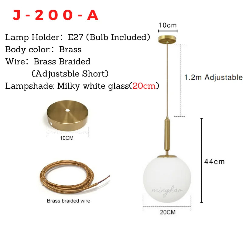 DecorBites™ Glass Ball LED Chandelier - Minimalist Nordic Art for Home, Restaurant, Bar & Bedroom