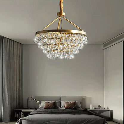DecorBites™ Black Crystal Bead Ceiling Chandelier - Modern Classic for Living Room & Dining Table