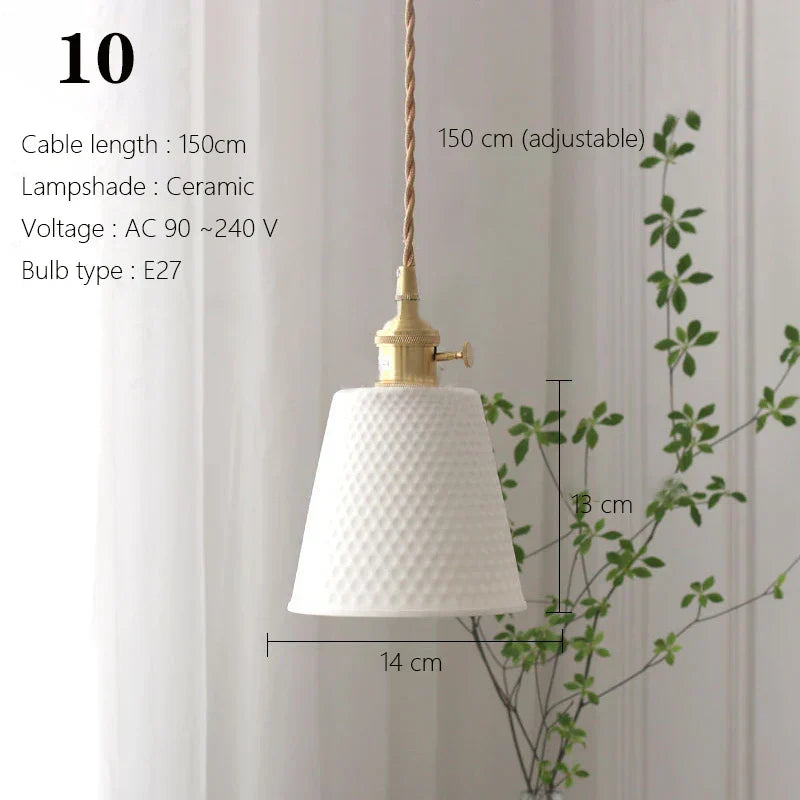 ™ Japanese Ceramic Pendant Light Scandinavian Style Luxury Lamp