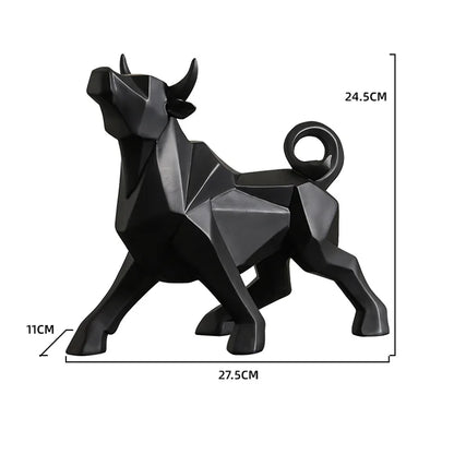 DecorBites™ Geometric Bison Sculpture Resin Home Office Modern Decor Tabletop Figurine