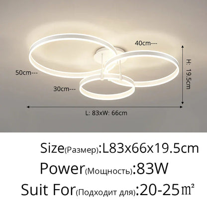 DecorBites™ LED Acrylic Chandeliers Up/Down Lights Lusters for Living Room Bedroom Home Decor