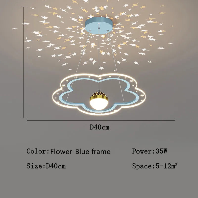 DecorBites™ LED Star Chandelier: Kids Room Lighting Fixture for Bedroom & Study Room