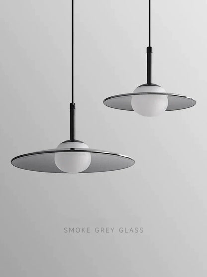 DecorBites™ Glass Pendant Lamp for Bedside with Copper Accents