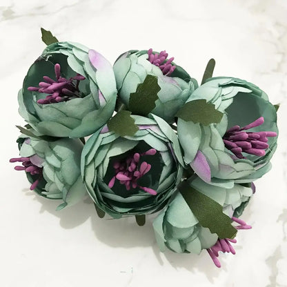DecorBites™ Blue Flower Cherry Stamen Berries Bundle for DIY Christmas Wedding Decor