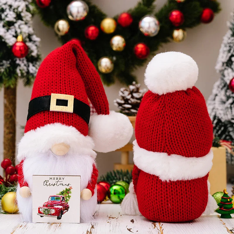 DecorBites™ Christmas Gnome Doll: Knitted Hat Dwarf Faceless Ornament for Xmas Home Decor