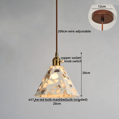 DecorBites™ LED Terrazzo Pendant Lights for Corridor, Bedroom, Living Room - Japanese Style Lighting