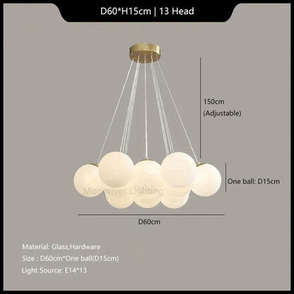 DecorBites™ Glass Ball Ceiling Hanging Lamps - French Magic Bean Pendant Lights for Home Decor