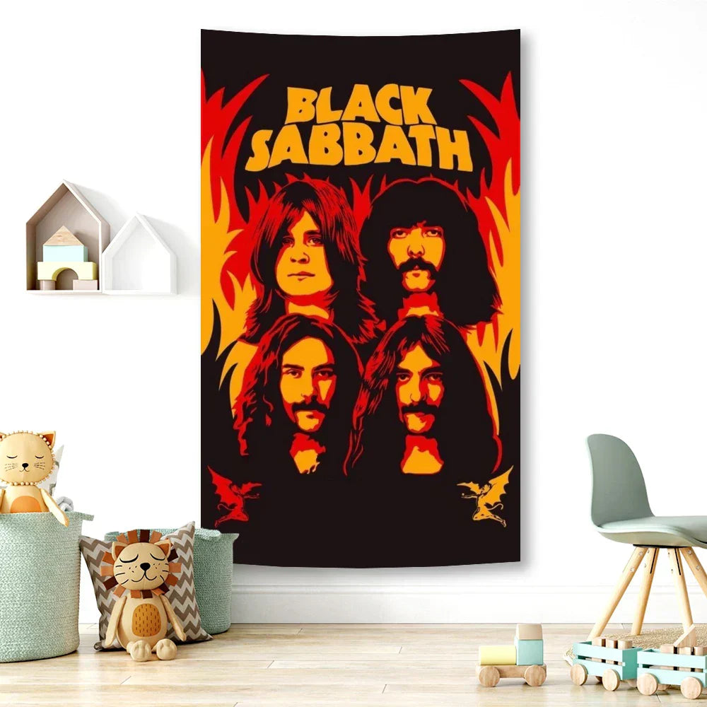 DecorBites™ Black Sabbath Metal Band Rock Music Wall Tapestry