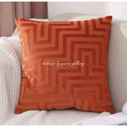 DecorBites™ Geometric Jacquard Throw Pillowcase Double Sided Luxury Cushion Cover