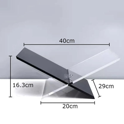 DecorBites™ Acrylic Bookshelf Marble Base Organizer Modern Home Decor Shelf Magazine Holder