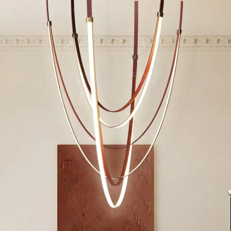™ LED Long Strip Chandelier for Modern Living Room and Villa