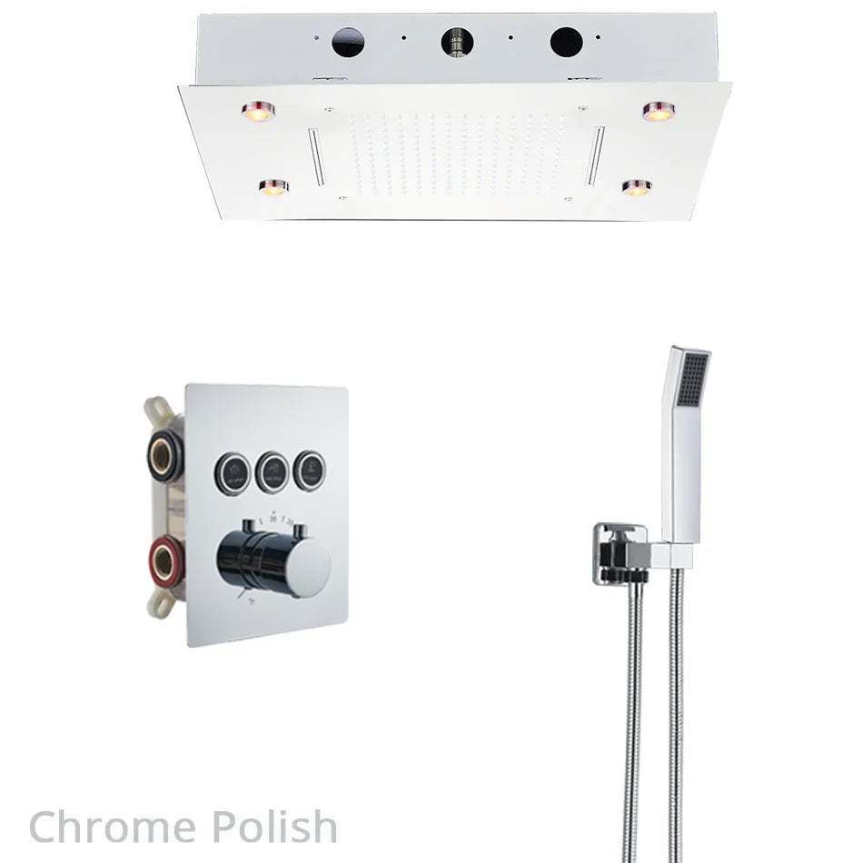 DecorBites™ 3-Way Shower System with Rainfall Waterfall Head and Bathtub Mixer Tap.