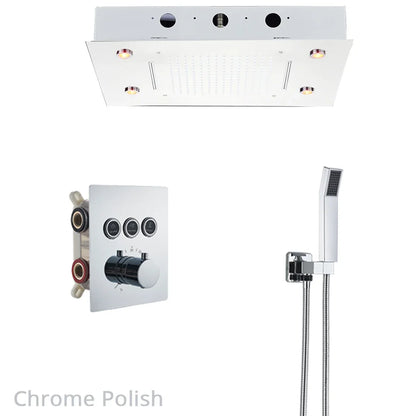 DecorBites™ 3-Way Shower System with Rainfall Waterfall Head and Bathtub Mixer Tap.
