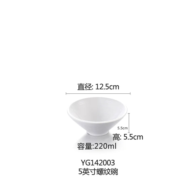 DecorBites™ Black Melamine Plastic Dipping Sauce Dish Bowl Set - Pack of 4