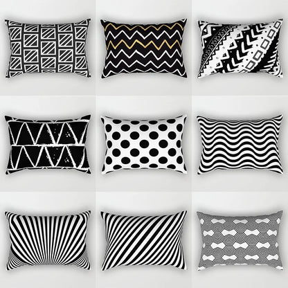 DecorBites™ Geometric Wave Line Waist Pillowcase Set