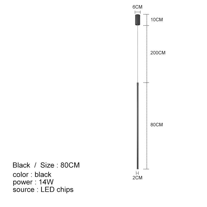 DecorBites™ LED Line Chandelier: Nordic Creative Lighting for Living Room & Bedroom