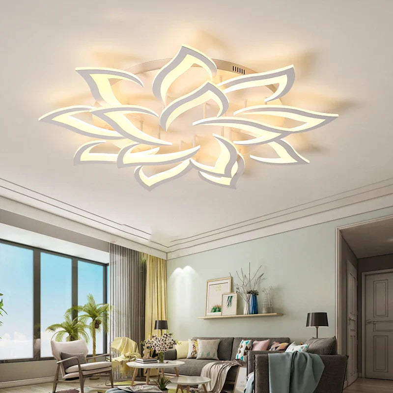DecorBites™ LED Ceiling Light Chandelier Remote Control Dimmable Art Decor for Living Room Home Bedroom