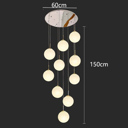 DecorBites™ Crystal Chandelier Stair Pendant Light Modern Interior Lighting for Living Room