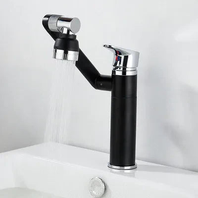 DecorBites™ Antique Bronze Bathroom Sink Faucet Hot Cold Water Mixer Deck Mounted