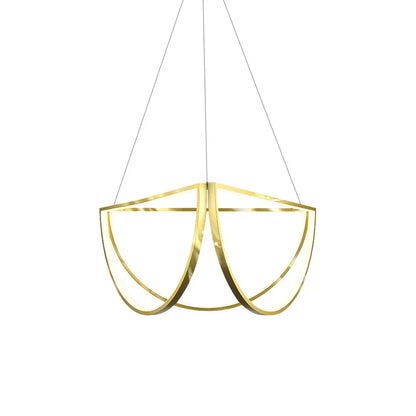DecorBites™ Black Gold Geometric LED Chandelier - Postmodern Indoor Hanging Lamps for Living Room