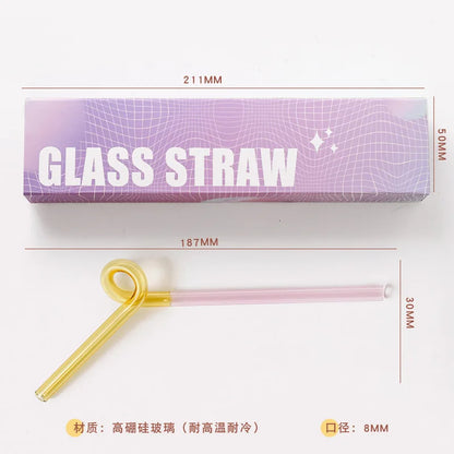 DecorBites™ Glass Flower Handle Stir Bar for Coffee Cocktails Mixology and Home Parties