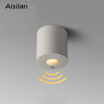 DecorBites™ 5W LED Sensor Downlight: Human Body Detection, White, Anti-glare, Surface Mount