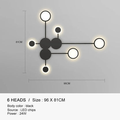DecorBites™ Black Gold LED Wall Lamp for Indoor Bedroom Living Room Stairs Bar