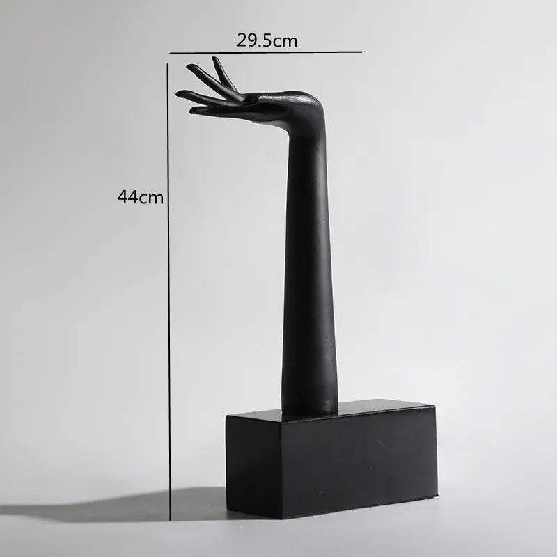 DecorBites™ Black Metal Sports Figure Sculpture for Elegant Home Decor