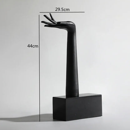 DecorBites™ Black Metal Sports Figure Sculpture for Elegant Home Decor