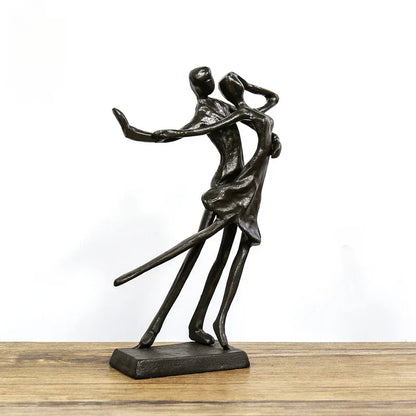 DecorBites™ Couple Dancers Portrait Sculpture - Pas De Deux Home Decor & Anniversary Gift