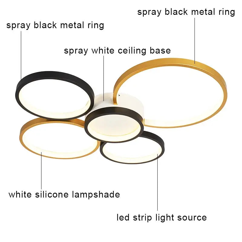 ™ LED Ceiling Chandelier Remote Control Living Room Bedroom Kitchen Lamp White