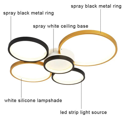 ™ LED Ceiling Chandelier Remote Control Living Room Bedroom Kitchen Lamp White