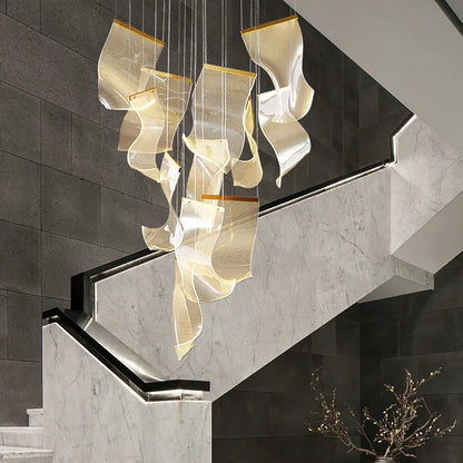 DecorBites™ LED Light Guide Ceiling Chandelier Modern Novelty for Living Room Decor Lighting
