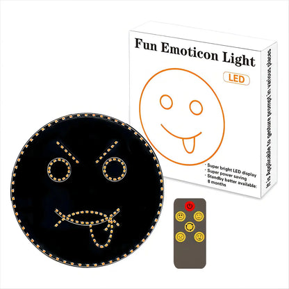 DecorBites™ Funny Emoticon LED Sign Light with Remote Control for Car Back Window