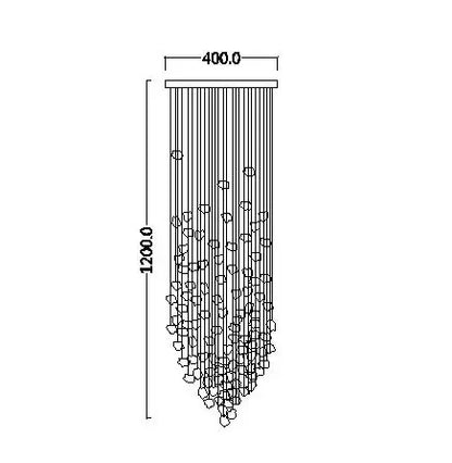 DecorBites™ Luxe Crystal Chandelier: Modern Staircase & Lobby LED Lighting with Long Hallway Design