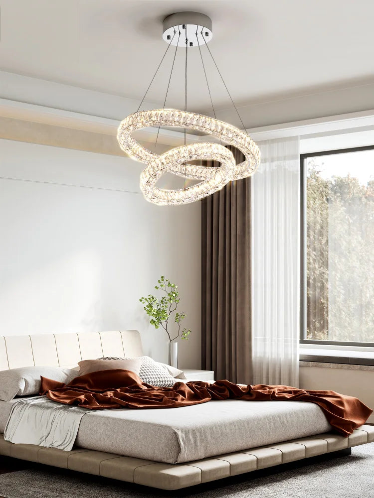 DecorBites™ Crystal Chandelier Ring - Elegant Light Luxury for Living Room, Dining Room & Bedroom